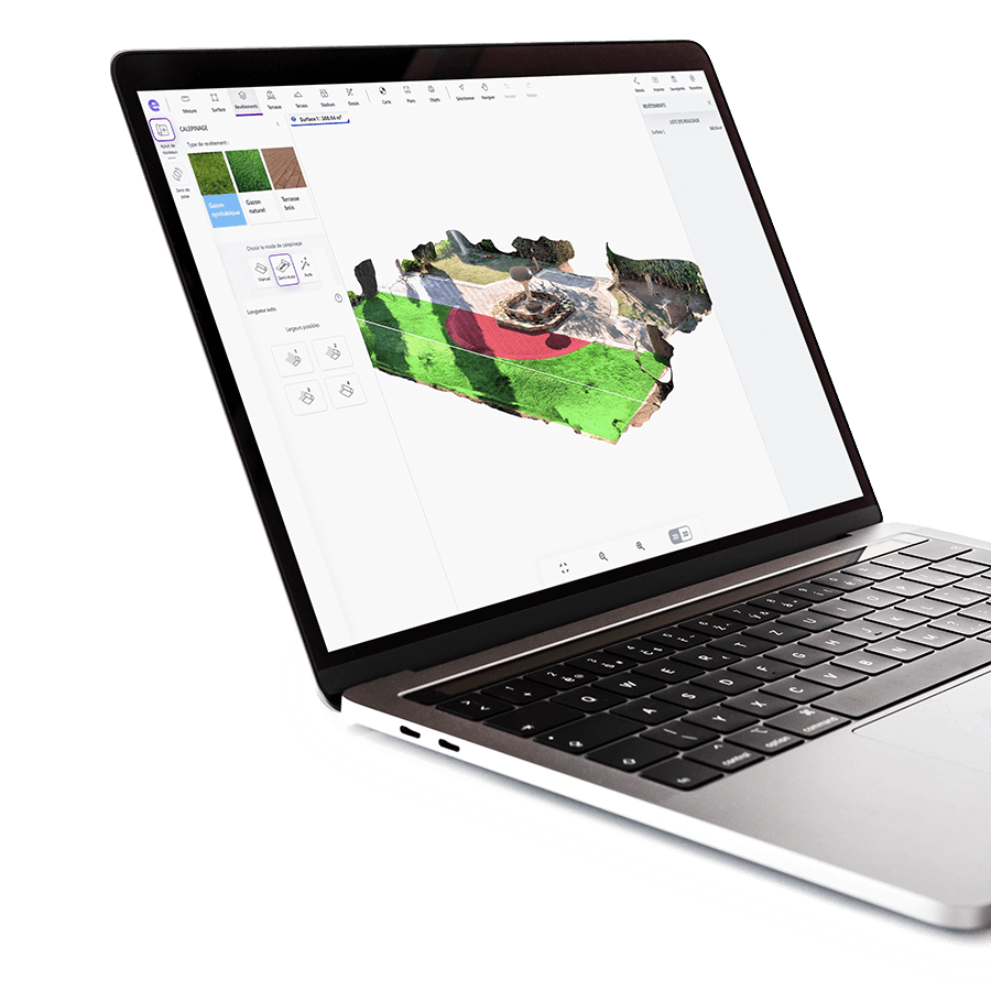 Illustration du logiciel d'aménagement Ezeecam avec plan 2D et 3D